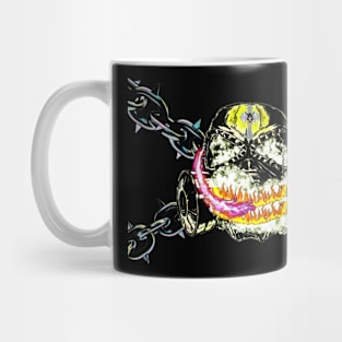 Smoking skull mask Mug